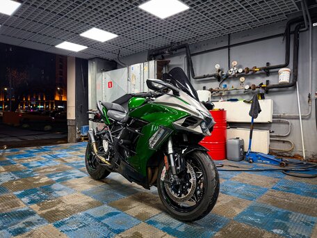 2019 Kawasaki Ninja H2 SX, зелёный, 1450000 рублей, вид 2
