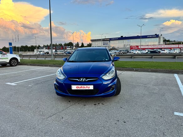 2011 Hyundai Solaris I, синий, 640000 рублей - вид 1