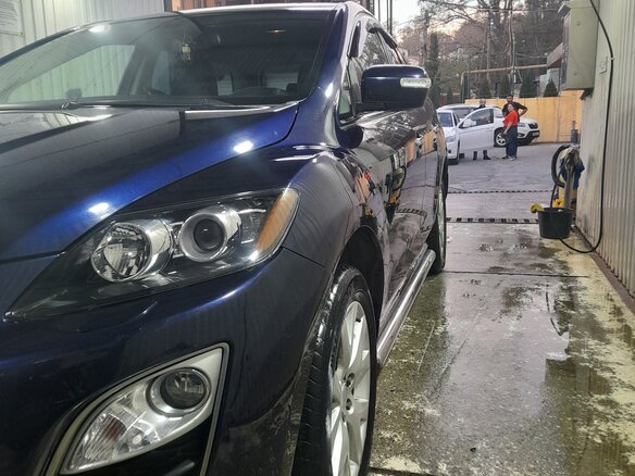 2010 Mazda CX-7 I Рестайлинг, синий, 1150000 рублей - вид 9
