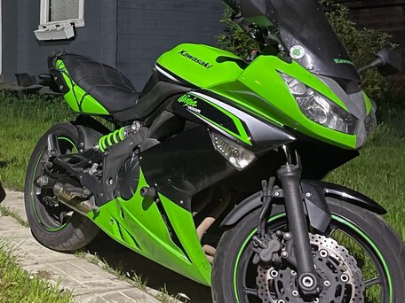 2012 Kawasaki ER-4F (Ninja 400R), зелёный, 370000 рублей, вид 2