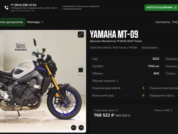 2022 Yamaha MT-09 (FZ-09), серебристый, 1150000 рублей - вид 28
