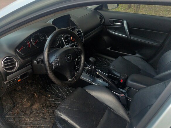 2005 Mazda 6 I (GG) Рестайлинг, серебристый, 350000 рублей - вид 6