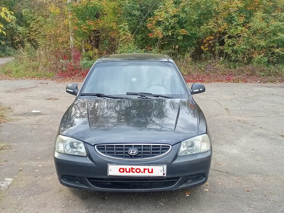 2008 Hyundai Accent ТагАЗ II, чёрный - вид 1