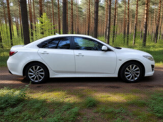2011 Mazda 6 II (GH) Рестайлинг, белый, 850000 рублей, вид 3