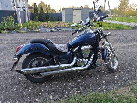 2008 Kawasaki VN900 Vulcan, синий, 450000 рублей, вид 4