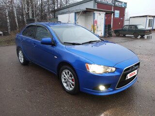 2011 Mitsubishi Lancer X Рестайлинг, синий, 935000 рублей, вид 4