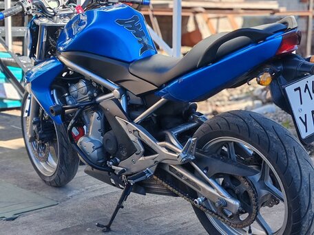2009 Kawasaki ER-6N, синий, 350000 рублей, вид 5