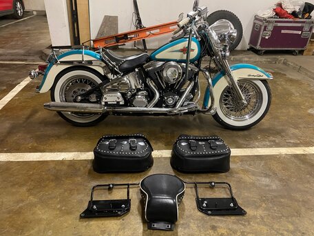 1992 Harley-Davidson Heritage, голубой, 1550000 рублей, вид 4