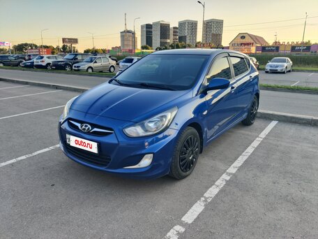 2012 Hyundai Solaris I, синий, 520000 рублей, вид 1