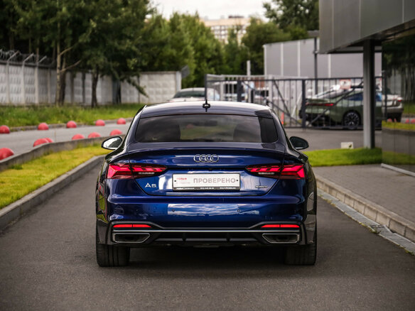 2021 Audi A5 Sportback 45 TFSI II (F5) Рестайлинг, синий, 3925000 рублей - вид 6