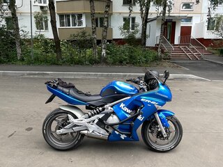 2007 Kawasaki ER-6F (Ninja 650R), синий, 350000 рублей, вид 4