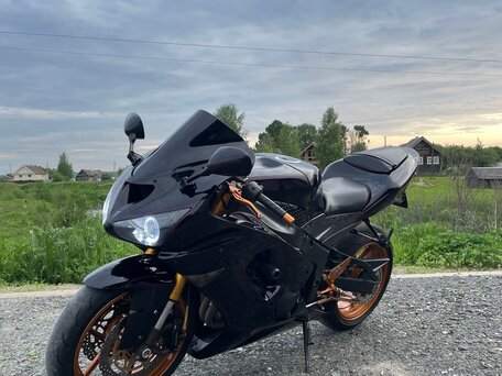 2006 Kawasaki ZX-6 Ninja, чёрный, 499900 рублей, вид 1