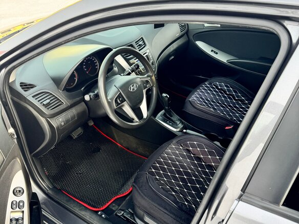 2015 Hyundai Solaris I Рестайлинг, серый, 970000 рублей - вид 12