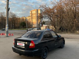 2006 Hyundai Accent ТагАЗ II, чёрный, 180000 рублей, вид 4