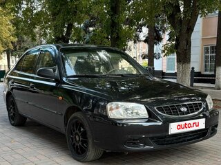 2008 Hyundai Accent ТагАЗ II, чёрный, 590000 рублей, вид 2