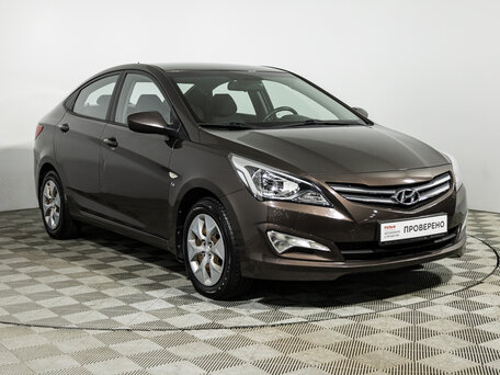 2016 Hyundai Solaris I Рестайлинг, коричневый, 1100000 рублей, вид 3