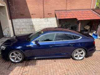 2021 Audi A5 Sportback 45 TFSI II (F5) Рестайлинг, синий, 3799000 рублей, вид 3