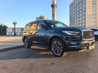 2018 Infiniti QX80 I Рестайлинг 2, синий, 4800000 рублей, вид 4