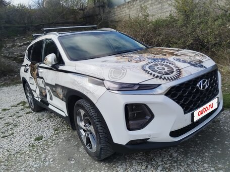 2019 Hyundai Santa Fe IV, белый, 3650000 рублей, вид 4