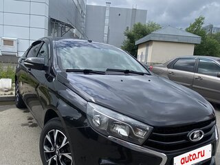 2016 Lada (ВАЗ) Vesta I, чёрный, 900000 рублей, вид 3