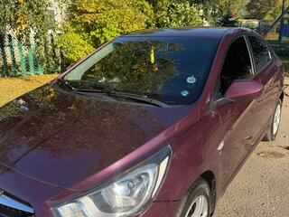 2012 Hyundai Solaris I, фиолетовый, 755000 рублей, вид 3