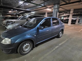 2013 Renault Logan I Рестайлинг, синий, 379000 рублей, вид 2