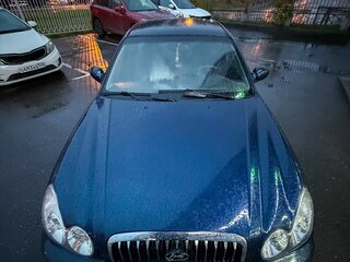 2007 Hyundai Sonata ТагАЗ IV (EF) Рестайлинг, синий, 370000 рублей, вид 2