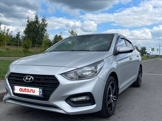 2018 Hyundai Solaris II, серебристый, 1490000 рублей, вид 2