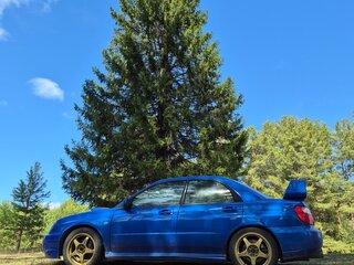 2003 Subaru Impreza WRX II Рестайлинг 1, синий, 1300000 рублей, вид 3