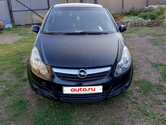 2008 Opel Corsa D, чёрный, 200000 рублей