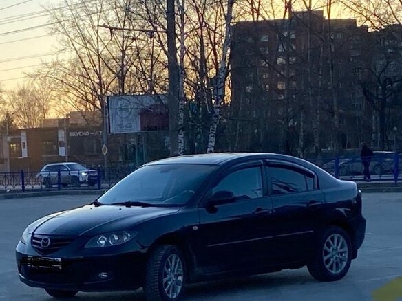 2008 Mazda 3 I (BK) Рестайлинг, чёрный, 530000 рублей