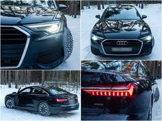 2021 Audi A6 45 TFSI V (C8), синий, 3940000 рублей, вид 4