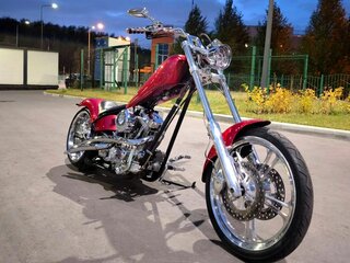 2003 American IronHorse Texas Chopper, красный, 1600000 рублей, вид 1