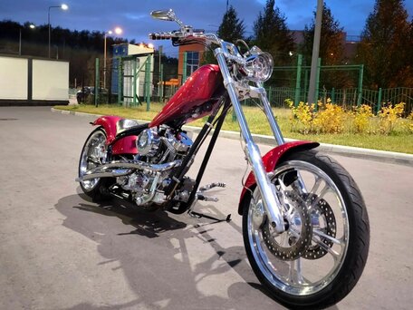 2003 American IronHorse Texas Chopper, красный, 1600000 рублей, вид 1