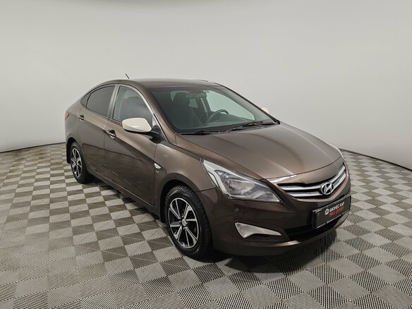 2014 Hyundai Solaris I Рестайлинг, коричневый, 849000 рублей - вид 2