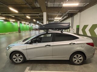 2014 Hyundai Solaris I Рестайлинг, серебристый, 1100000 рублей, вид 5