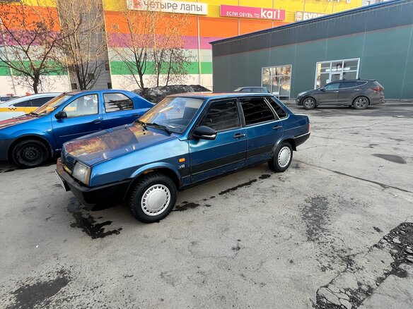 1996 Lada (ВАЗ) 21099, синий, 150000 рублей