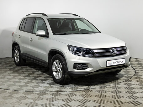 2013 Volkswagen Tiguan I Рестайлинг, серебристый, 1310989 рублей, вид 3