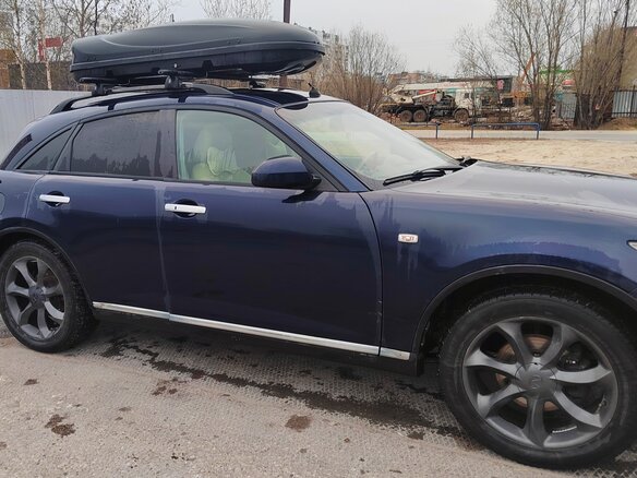 2007 Infiniti FX35 I (S50) Рестайлинг, синий, 900000 рублей - вид 4