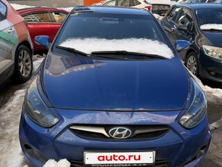 2012 Hyundai Solaris I, синий, 460000 рублей, вид 4