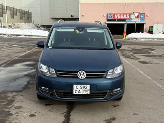2016 Volkswagen Sharan II Рестайлинг, синий, 1790000 рублей, вид 4