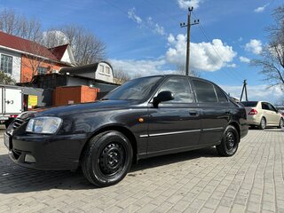 2008 Hyundai Accent ТагАЗ II, чёрный, 425000 рублей, вид 5