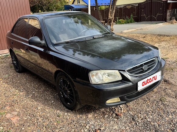 2008 Hyundai Accent ТагАЗ II, чёрный, 275000 рублей - вид 1