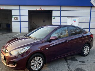 2011 Hyundai Solaris I, фиолетовый, 800000 рублей, вид 1