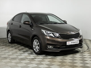 2015 Kia Rio III Рестайлинг, коричневый, 899585 рублей, вид 3