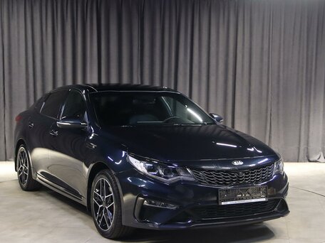 2019 Kia Optima IV Рестайлинг, синий, 1749000 рублей, вид 3