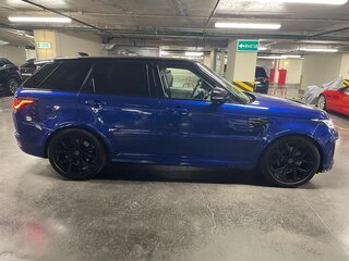 2019 Land Rover Range Rover Sport SVR II Рестайлинг, синий, 9000000 рублей, вид 3