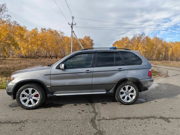2005 BMW X5 3.0i I (E53) Рестайлинг, серый, 1265000 рублей - вид 6