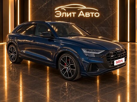 2021 Audi Q8 55 TFSI I (4M), синий, 9690000 рублей, вид 2