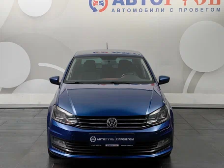 2018 Volkswagen Polo V Рестайлинг, синий, 1333000 рублей, вид 3
